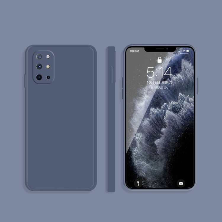 Solid Color Liquid Silicone Straight Edge Dropproof Full Coverage Protective Case, For OnePlus 8T, For OnePlus 9