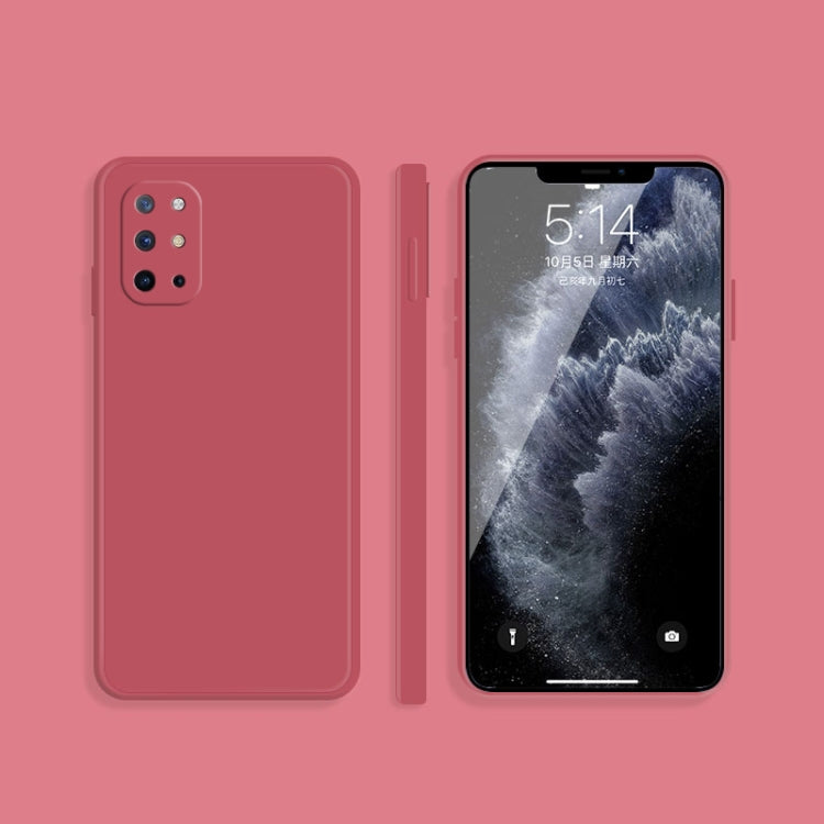 Solid Color Liquid Silicone Straight Edge Dropproof Full Coverage Protective Case, For OnePlus 8T, For OnePlus 9