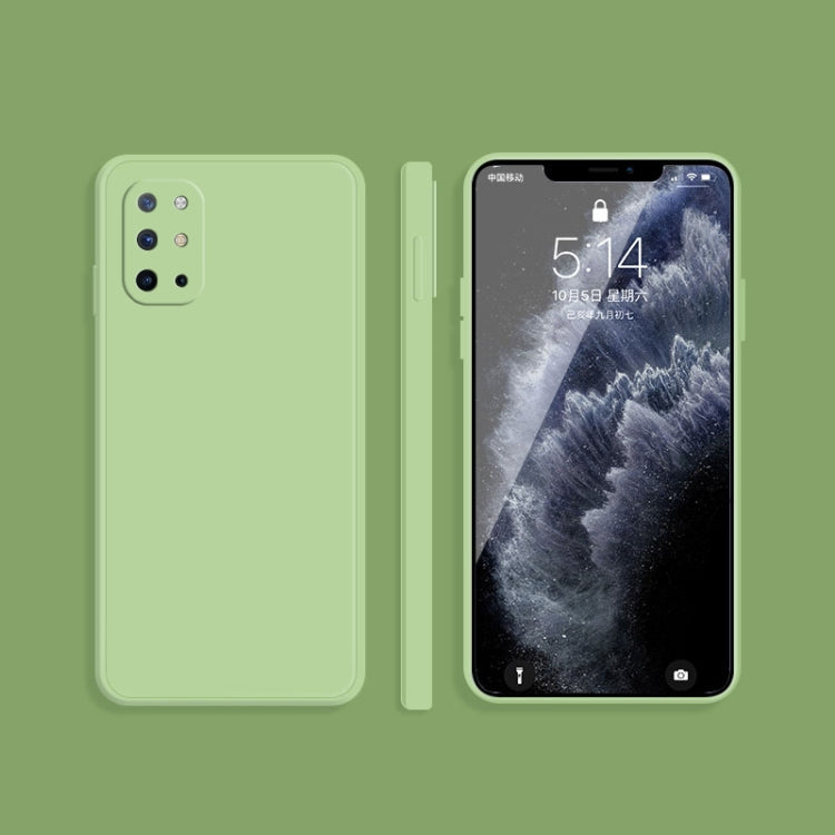 Solid Color Liquid Silicone Straight Edge Dropproof Full Coverage Protective Case, For OnePlus 8T, For OnePlus 9