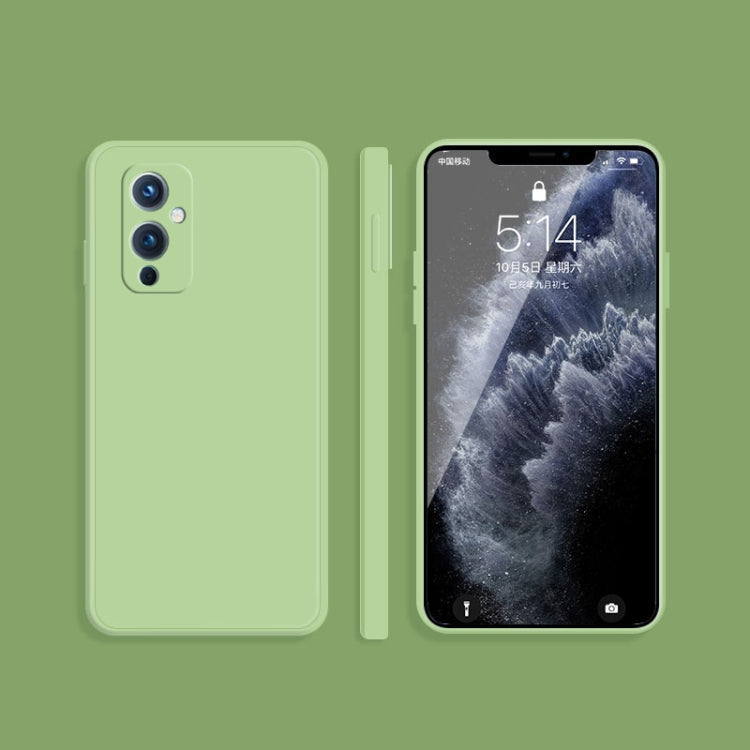 Solid Color Liquid Silicone Straight Edge Dropproof Full Coverage Protective Case, For OnePlus 8T, For OnePlus 9