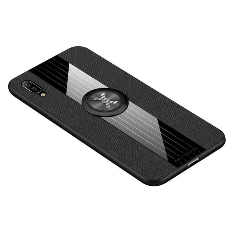 XINLI Stitching Cloth Textue Shockproof TPU Protective Case with Ring Holder, For Huawei Enjoy 8 Plus, For Huawei Enjoy 9, For Huawei Enjoy 9e, For Huawei Enjoy 9 Plus