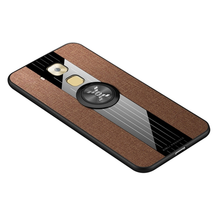 XINLI Stitching Cloth Textue Shockproof TPU Protective Case with Ring Holder, For Huawei Enjoy 9s, For Huawei Maimang 5, For Huawei Maimang 6, For Huawei Mate 20 Lite / Maimang 7