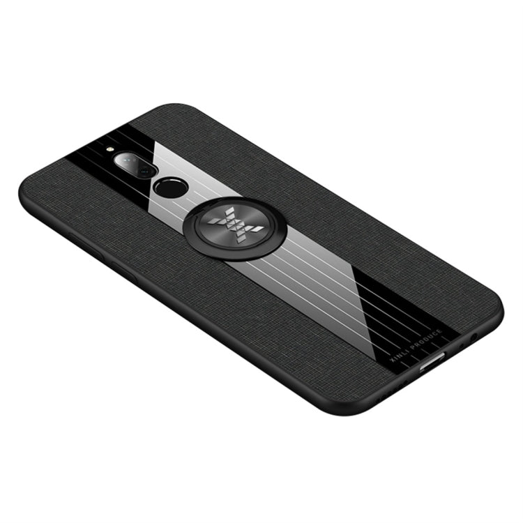 XINLI Stitching Cloth Textue Shockproof TPU Protective Case with Ring Holder, For Huawei Enjoy 9s, For Huawei Maimang 5, For Huawei Maimang 6, For Huawei Mate 20 Lite / Maimang 7