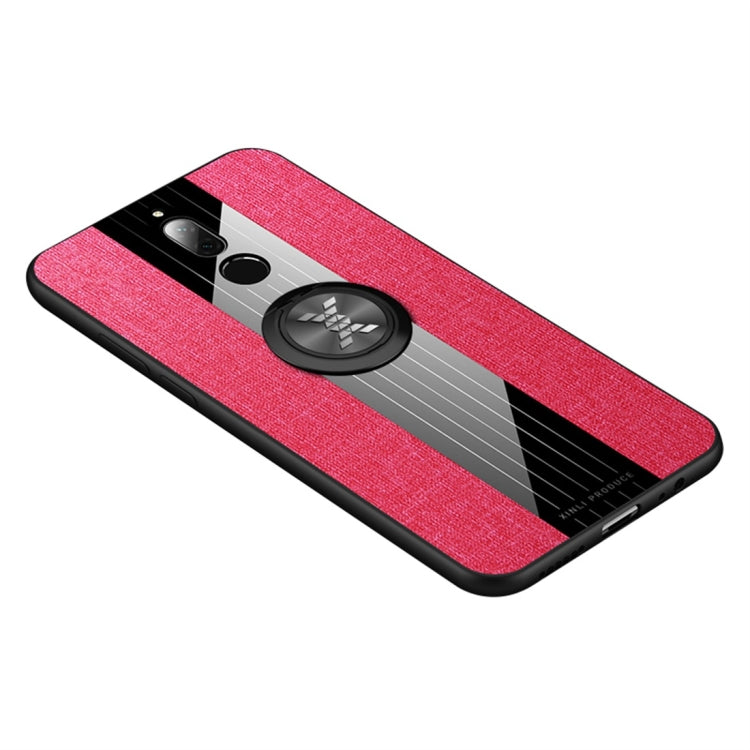 XINLI Stitching Cloth Textue Shockproof TPU Protective Case with Ring Holder, For Huawei Enjoy 9s, For Huawei Maimang 5, For Huawei Maimang 6, For Huawei Mate 20 Lite / Maimang 7
