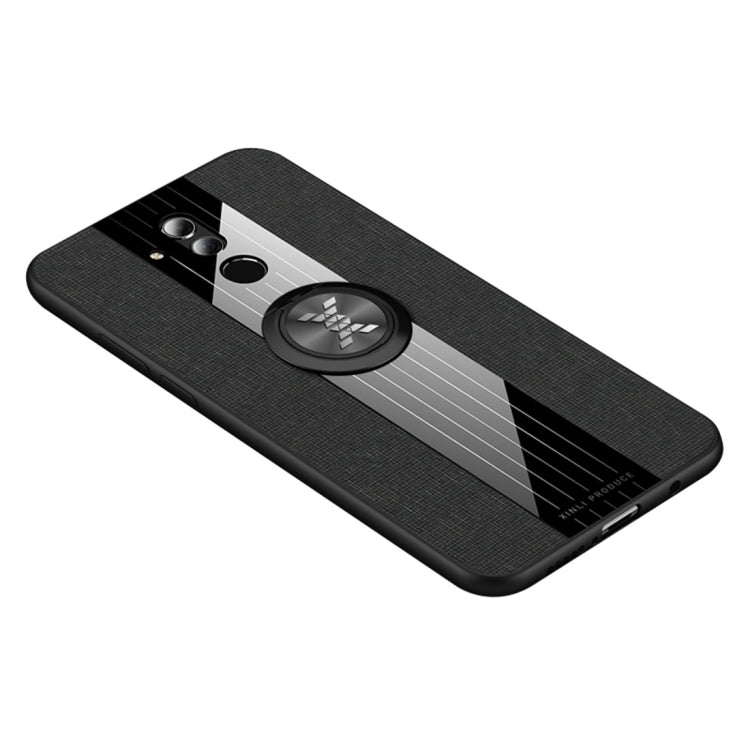 XINLI Stitching Cloth Textue Shockproof TPU Protective Case with Ring Holder, For Huawei Enjoy 9s, For Huawei Maimang 5, For Huawei Maimang 6, For Huawei Mate 20 Lite / Maimang 7