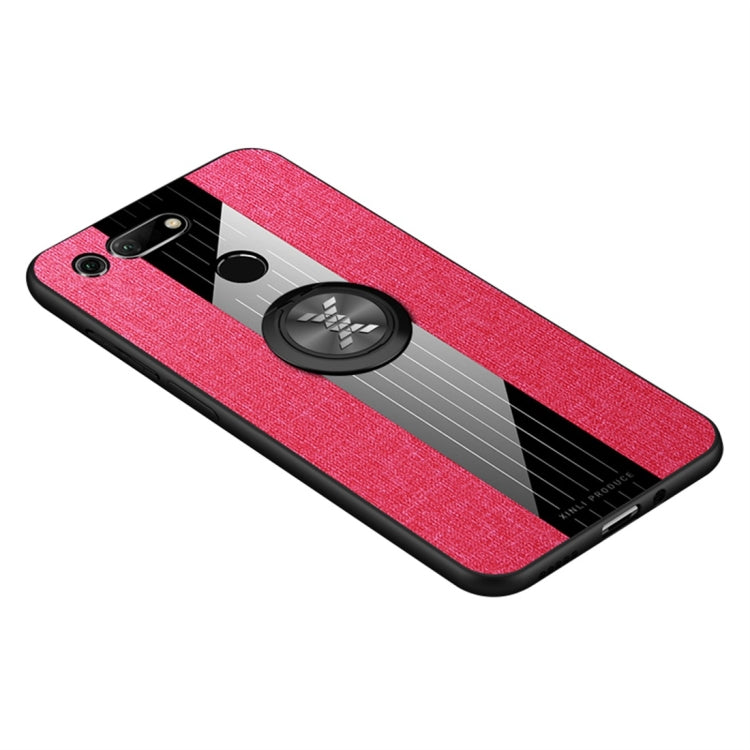 XINLI Stitching Cloth Textue Shockproof TPU Protective Case with Ring Holder, For Huawei Honor View 20