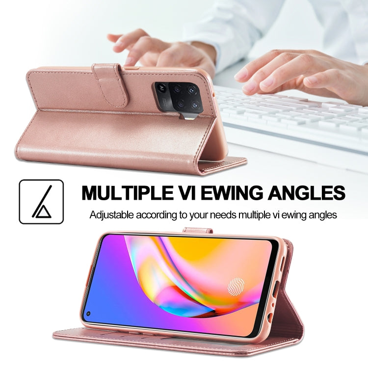 LC.IMEEKE Calf Texture Horizontal Flip Leather Case, with Holder & Card Slots & Wallet, For OPPO F19 Pro/A94 4G/Reno 5F