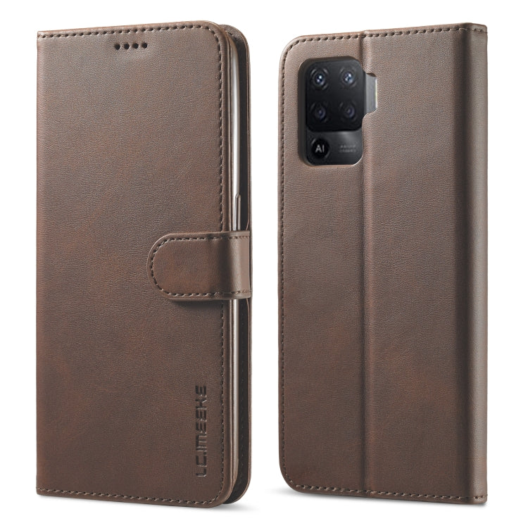 LC.IMEEKE Calf Texture Horizontal Flip Leather Case, with Holder & Card Slots & Wallet, For OPPO F19 Pro/A94 4G/Reno 5F
