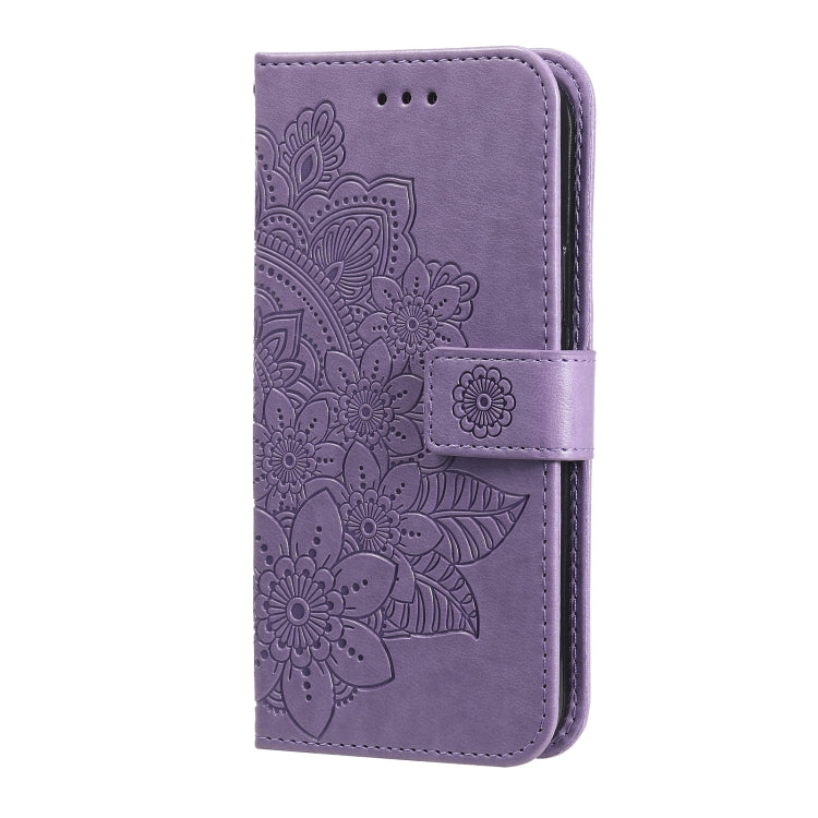 7-petal Flowers Embossing Pattern Horizontal Flip PU Leather Case with Holder & Card Slots & Wallet & Photo Frame, For iPhone 11, For iPhone 11 Pro, For iPhone 11 Pro Max, For iPhone 12 mini