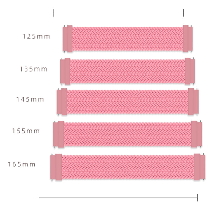 For Garmin Vivoactive 3 Adjustable Nylon Braided Elasticity Replacement Strap Watchband, 125mm, 135mm