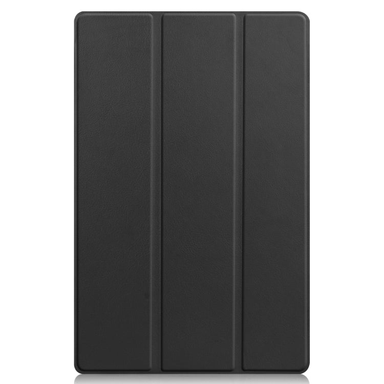 Custer Pattern Pure Color Horizontal Flip Leather Case with Sleep Function & Three-folding Holder, For Lenovo Pad Plus 11 2021