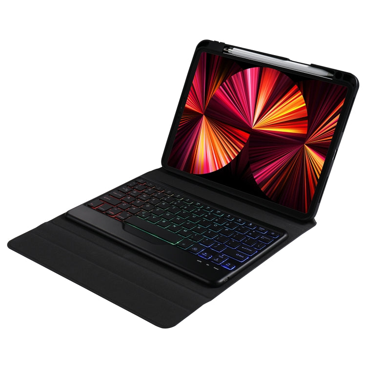 B011S Splittable Backlight Bluetooth Keyboard Leather Case with Triangle Holder & Pen Slot, For iPad 9.7 2018 & 2017 / Pro 9.7 / Air 2, For iPad 10.2 2020 & 2019 / Pro 10.5 inch / Air 3 10.5 inch...