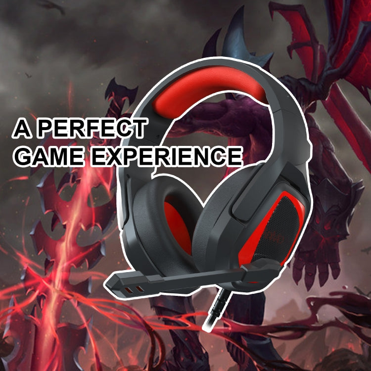 Anivia MH602 3.5mm Wired Gaming Headset with Microphone(Black Red)