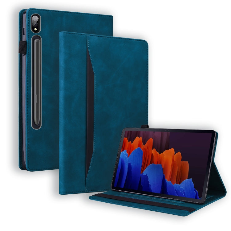 Business Shockproof Horizontal Flip Leather Case with Holder & Card Slots & Photo Frame & Pen Slot & Sleep / Wake-up Function, For Samsung Galaxy Tab S8+ / Tab S8 Plus /  Tab S7 FE / Tab S7+ SM-T970 / SM-T976B                                           ...