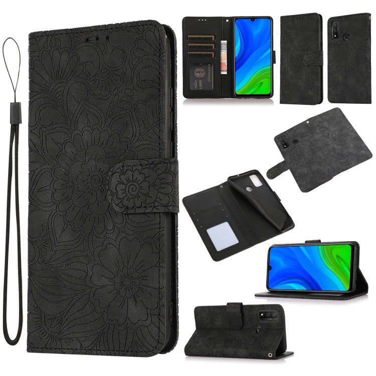 Skin Feel Embossed Sunflower Horizontal Flip Leather Case with Holder & Card Slots & Wallet & Lanyard, For Huawei Y5p, For Huawei P smart 2020, For Huawei P40 Pro, For Huawei P40 lite