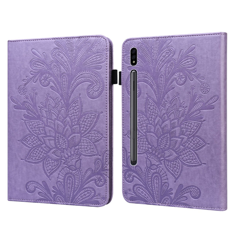 Lace Flower Embossing Pattern Horizontal Flip Leather Case with Holder & Card Slots & Wallet & Photo Frame, For Samsung Galaxy Tab S8 / Galaxy Tab S7 SM-T870/SM-T875/SM-T876B, For Samsung Galaxy Tab A 8.0 2019 T290                                      ...