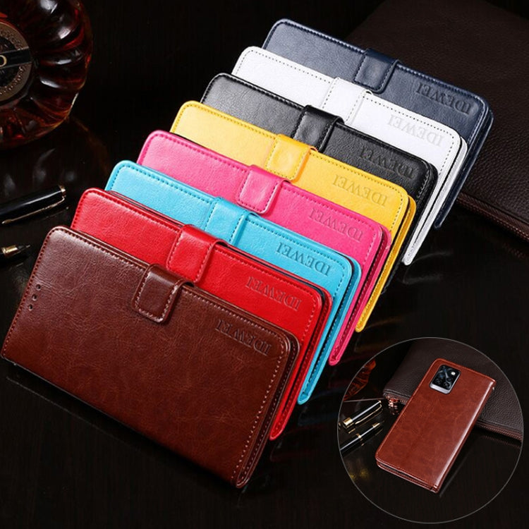 idewei Crazy Horse Texture Horizontal Flip Leather Case with Holder & Card Slots & Wallet, For ZTE Blade A71