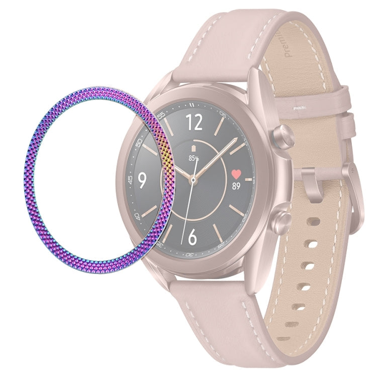 Smart Watch Rhombus Texture Bezel Ring, For Samsung Galaxy Watch 3 41mm, For Samsung Galaxy Watch 3 45mm