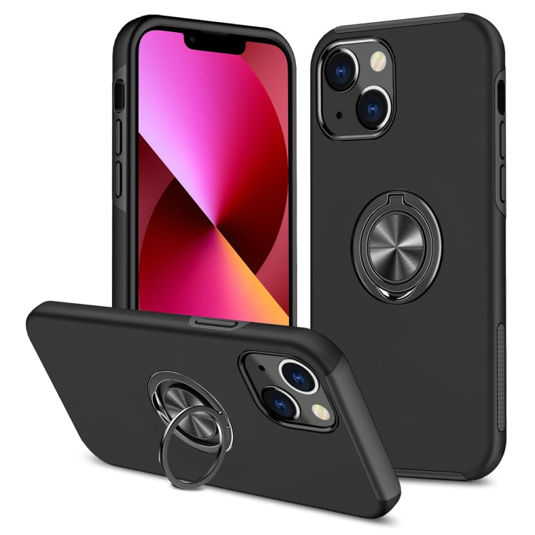 PC + TPU Shockproof Magnetic Protective Case with Invisible Ring Holder, For iPhone 13 mini, For iPhone 13, For iPhone 13 Pro