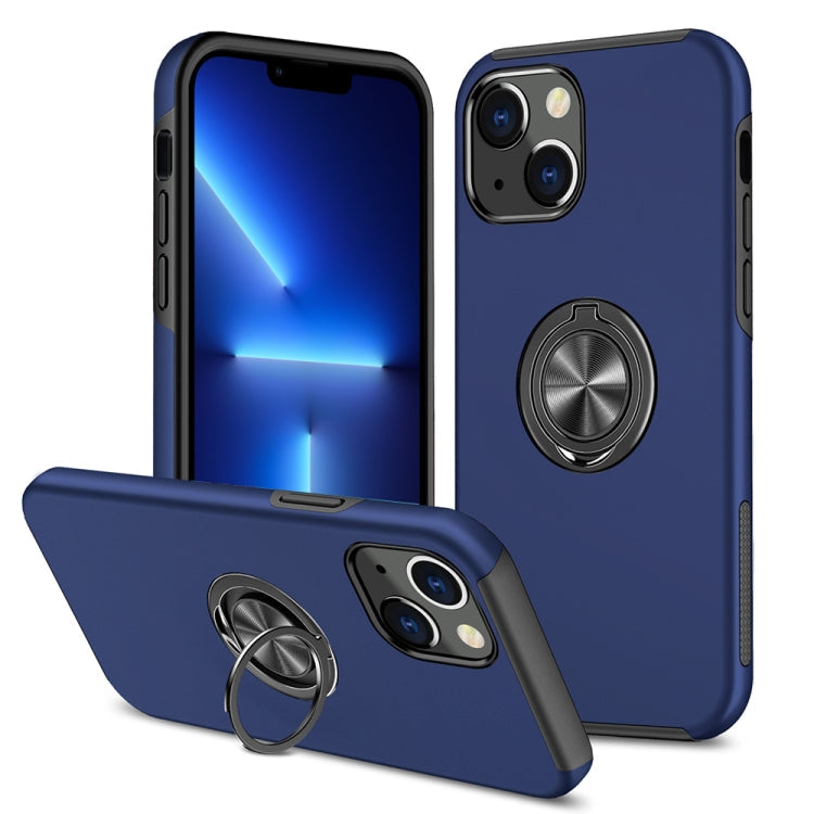 PC + TPU Shockproof Magnetic Protective Case with Invisible Ring Holder, For iPhone 13 Pro Max