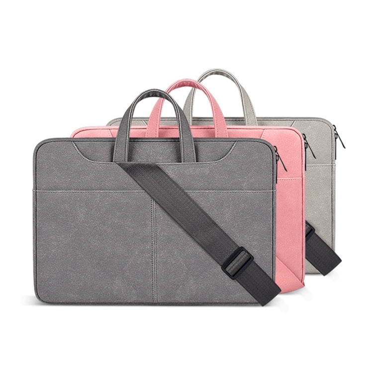 ST06SDJ Frosted PU Business Laptop Bag with Detachable Shoulder Strap, 13.3 inch, 14.1-15.4 inch, 15.6 inch
