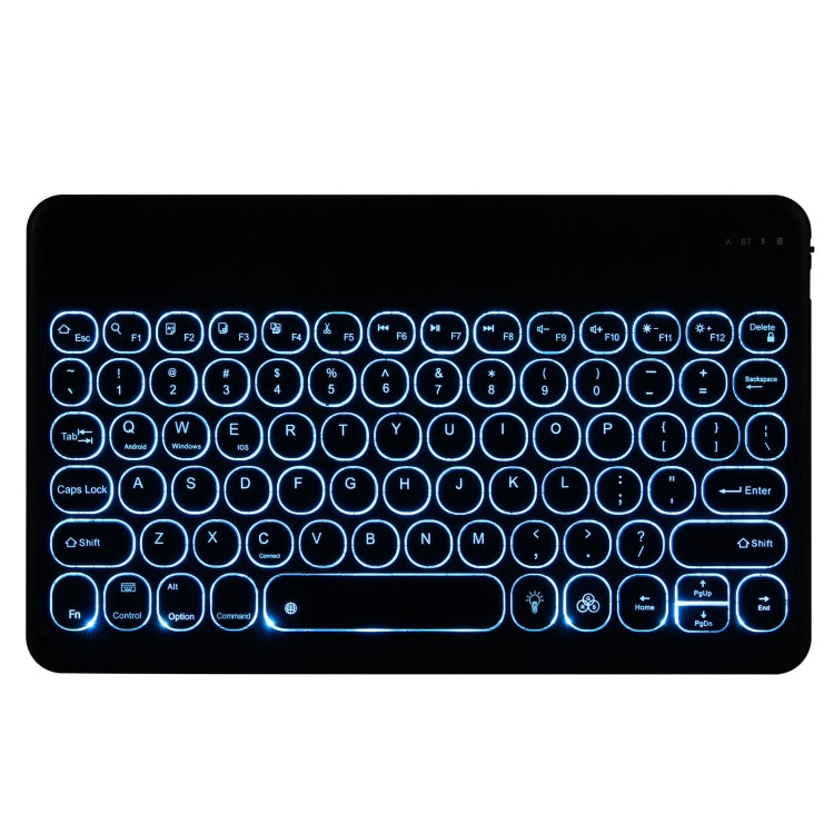 YAM12 Backlight Style Lambskin Texture Detachable Round Keycap Bluetooth Keyboard Leather Case with Holder, For Lenovo Pad Plus 11 inch TB-J607F / Tab P11 11 inch TB-J606F / Pad 11 inch