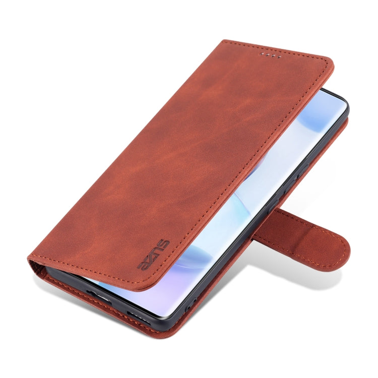 AZNS Skin Feel Calf Texture Horizontal Flip Leather Case with Card Slots & Holder & Wallet, For Honor 50, For Honor 50 Pro