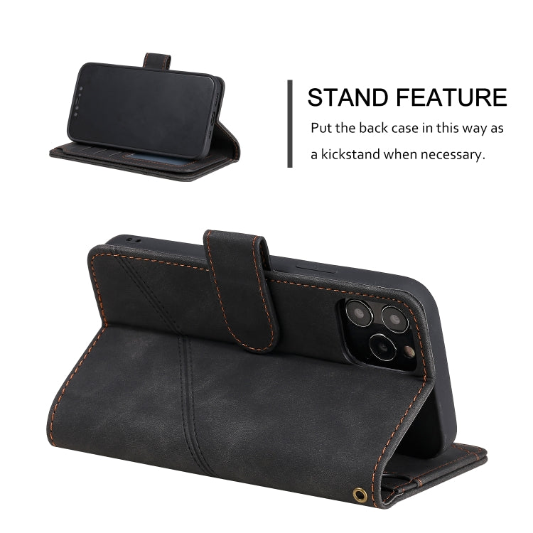 Skin Feel Business Horizontal Flip PU Leather Case with Holder & Multi-Card Slots & Wallet & Lanyard & Photo Frame, For iPhone 12 / 12 Pro, For iPhone 12 Pro Max, For iPhone XS / X, For iPhone XR