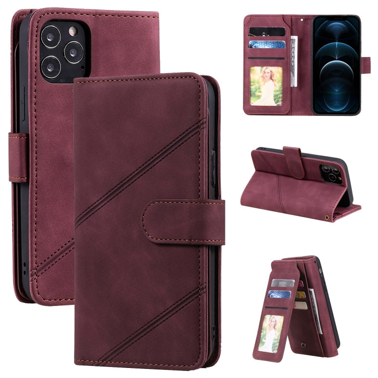 Skin Feel Business Horizontal Flip PU Leather Case with Holder & Multi-Card Slots & Wallet & Lanyard & Photo Frame, For iPhone 12 / 12 Pro, For iPhone 12 Pro Max, For iPhone XS / X, For iPhone XR