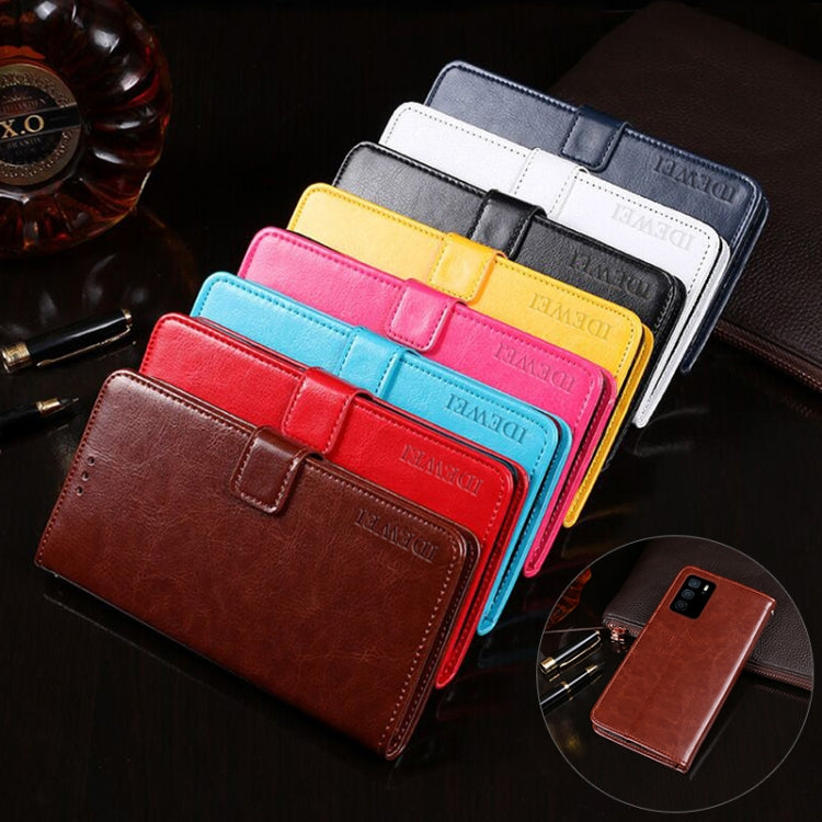 idewei Crazy Horse Texture Horizontal Flip Leather Case with Holder & Card Slots & Wallet, For OPPO A16, For Samsung Galaxy M32, For Xiaomi Poco F3 GT