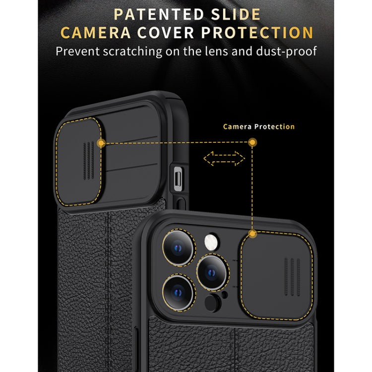 Litchi Texture Sliding Camshield TPU Protective Case, For iPhone 11, For iPhone 11 Pro, For iPhone 11 Pro Max, For iPhone 12 mini, For iPhone 12, For iPhone 12 Pro, For iPhone 12 Pro Max