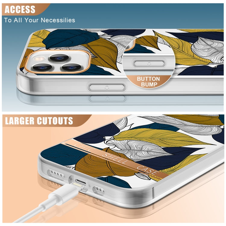 High Translucent Electroplating Flower Pattern TPU + PC Shockproof Case, For iPhone 11 Pro, For iPhone 12 Pro Max, For iPhone 11, For iPhone 11 Pro Max