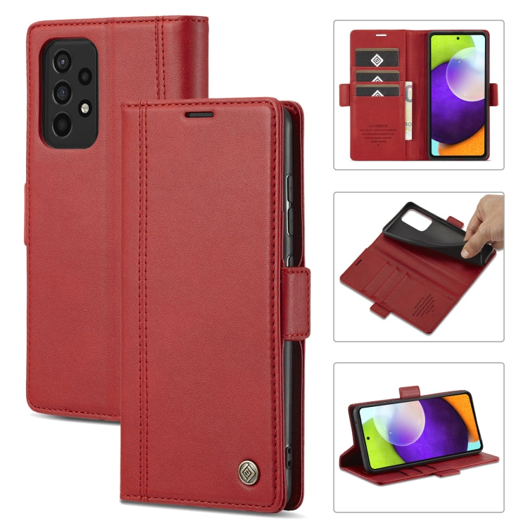 LC.IMEEKE Magnetic Buckle PU + TPU Horizontal Flip Leather Case with Holder & Card Slots & Wallet, For Samsung Galaxy A32 5G, For Samsung Galaxy A51 / M40s, For Samsung Galaxy A71 / M70s, For Samsung Galaxy A52 5G / 4G