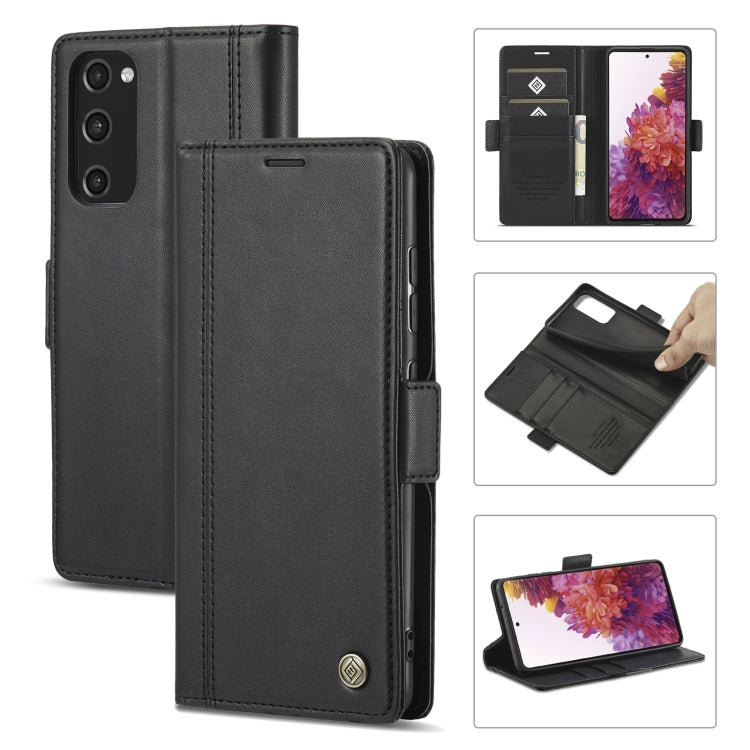 LC.IMEEKE Magnetic Buckle PU + TPU Horizontal Flip Leather Case with Holder & Card Slots & Wallet, For Samsung Galaxy S20+, For Samsung Galaxy S20 FE, For Samsung Galaxy S21 5G, For Samsung Galaxy S21+ 5G