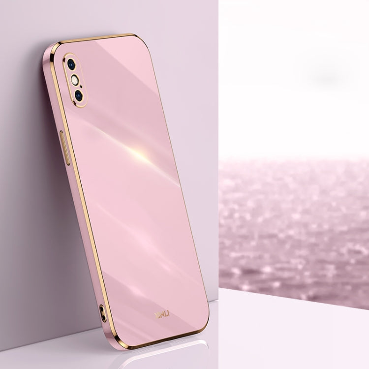 XINLI Straight Edge 6D Electroplate TPU Phone Case, For iPhone X, For iPhone XR, For iPhone XS
