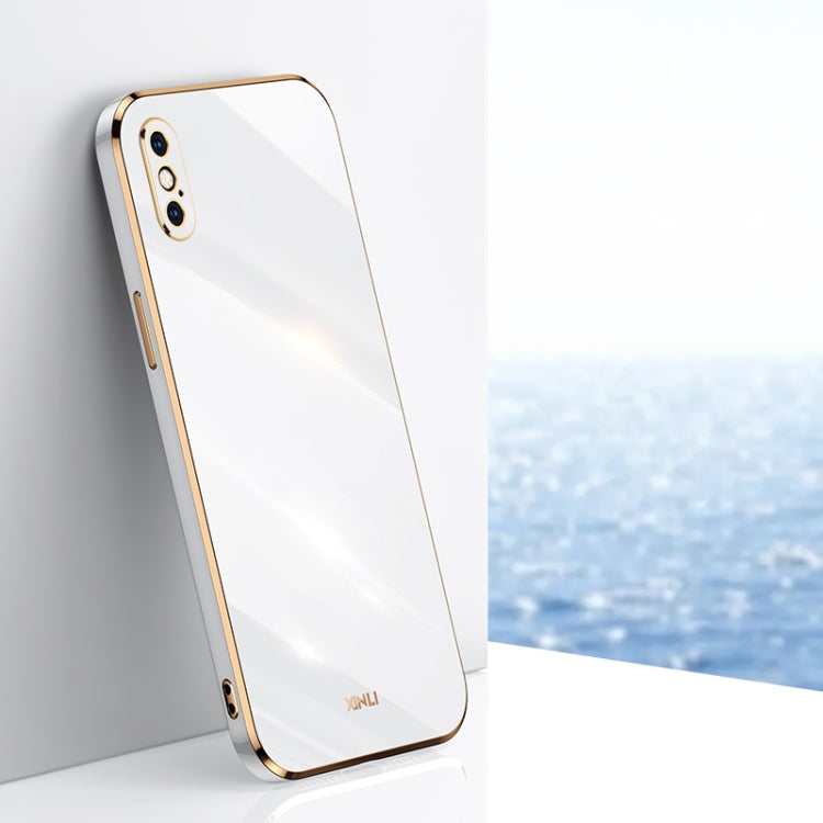 XINLI Straight Edge 6D Electroplate TPU Phone Case, For iPhone X, For iPhone XR, For iPhone XS