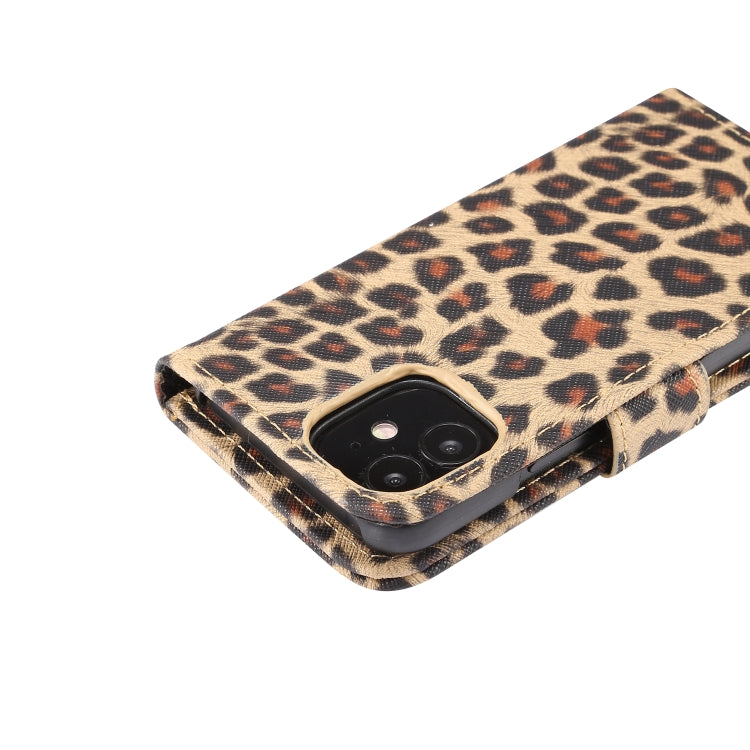 Leopard Pattern Horizontal Flip PC + PU Leather Case with Holder & Card Slots & Wallet, For iPhone 13 mini, For iPhone 13, For iPhone 13 Pro