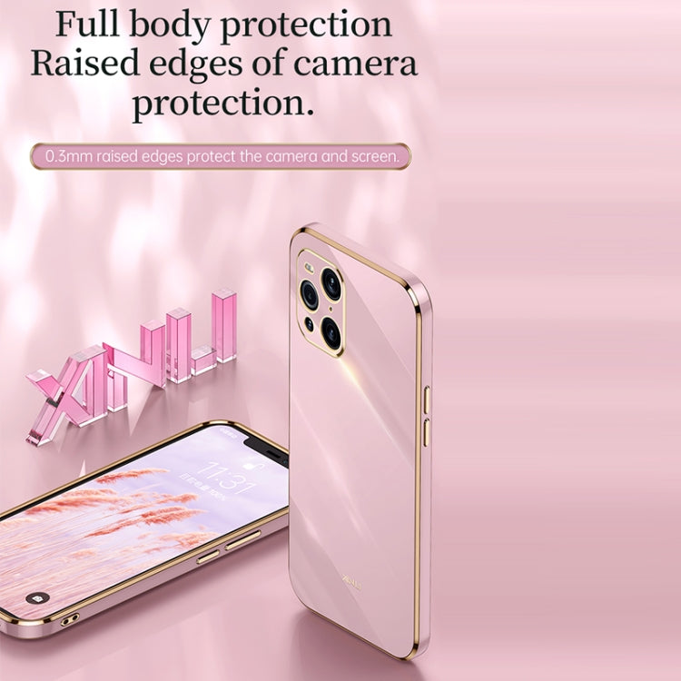XINLI Straight Edge 6D Electroplate TPU Phone Case, For OPPO Find X3 Pro, For OPPO K9, For OPPO Reno4
