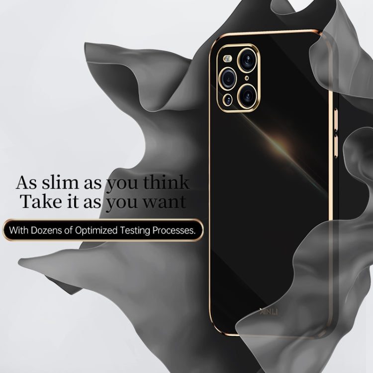 XINLI Straight Edge 6D Electroplate TPU Phone Case, For OPPO Find X3 Pro, For OPPO K9, For OPPO Reno4