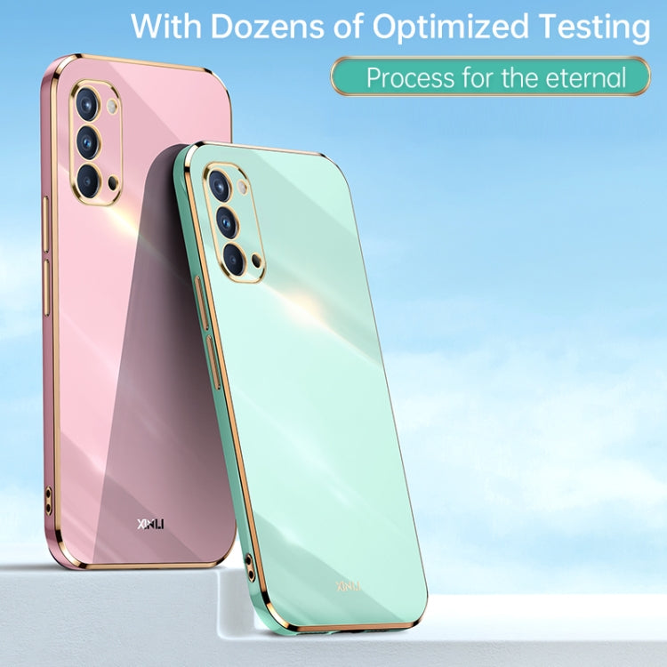 XINLI Straight Edge 6D Electroplate TPU Phone Case, For OPPO Reno4 Pro, For OPPO Reno4 SE, For OPPO Reno5 4G
