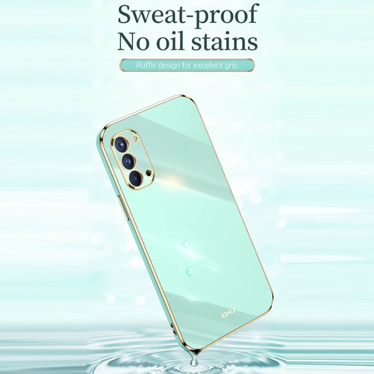 XINLI Straight Edge 6D Electroplate TPU Phone Case, For OPPO Reno4 Pro, For OPPO Reno4 SE, For OPPO Reno5 4G
