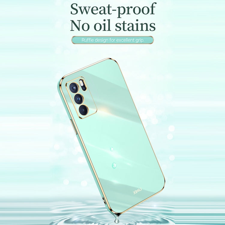 XINLI Straight Edge 6D Electroplate TPU Phone Case, For OPPO Reno6 5G, For OPPO Reno6 Pro 5G, For OPPO A53 5G, For OPPO A53