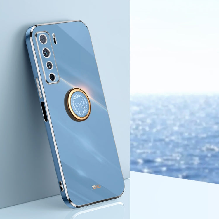 XINLI Straight Edge 6D Electroplate TPU Phone Case with Ring Holder, For Huawei nova 7 5G, For Huawei nova 7 Pro 5G, For Huawei nova 7 SE
