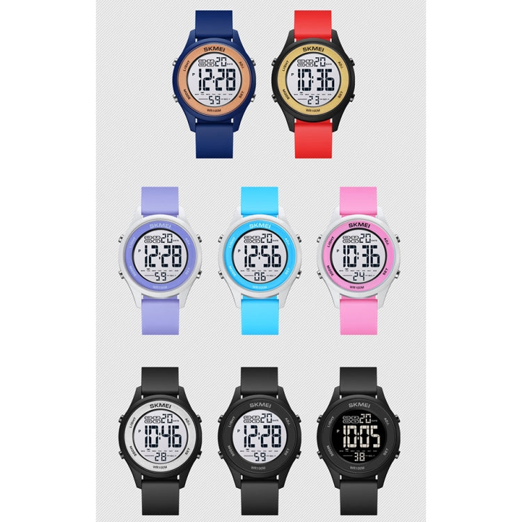 SKMEI 1758 Multifunctional LED Digital Display Luminous Silicone Strap Electronic Watch