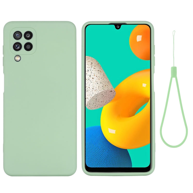 Solid Color Liquid Silicone Dropproof Full Coverage Protective Case, For Samsung Galaxy M32 4G Indian Version