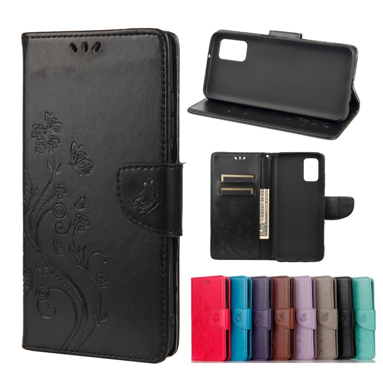 Butterfly Flower Pattern Horizontal Flip Leather Case with Holder & Card Slots & Wallet, For Samsung Galaxy A03s 164mm, For iPhone 13 mini, For iPhone 13