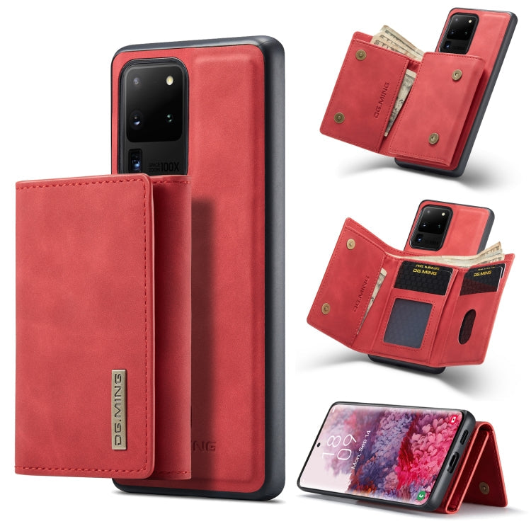 DG.MING M1 Series 3-Fold Multi Card Wallet  Back Cover Shockproof Case with Holder Function, For Samsung Galaxy S20 Ultra, For Samsung Galaxy S20+