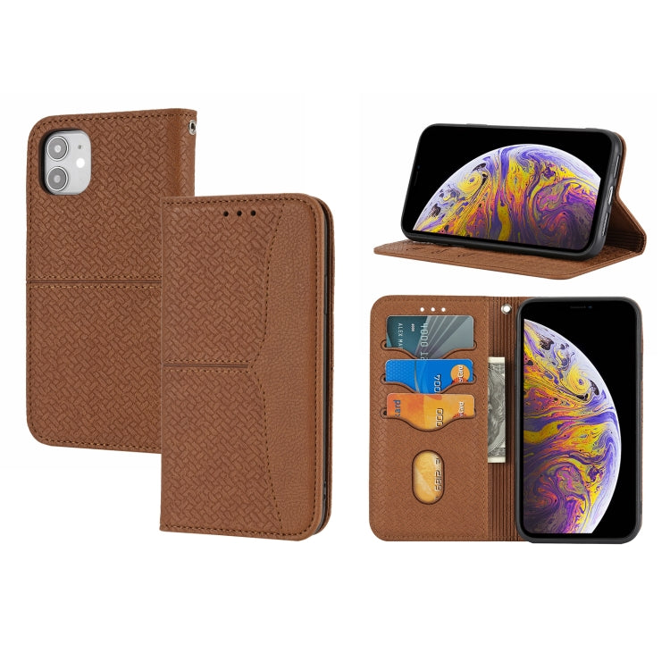 Woven Texture Stitching Magnetic Horizontal Flip PU Leather Case with Holder & Card Slots & Wallet & Lanyard, For iPhone 8 Plus / 7 Plus, For iPhone 11, For iPhone 11 Pro, For iPhone 11 Pro Max