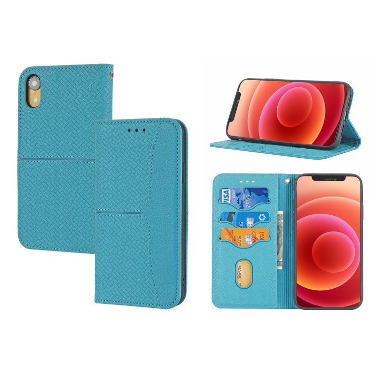 Woven Texture Stitching Magnetic Horizontal Flip PU Leather Case with Holder & Card Slots & Wallet & Lanyard, For iPhone X / XS, For iPhone XS Max
