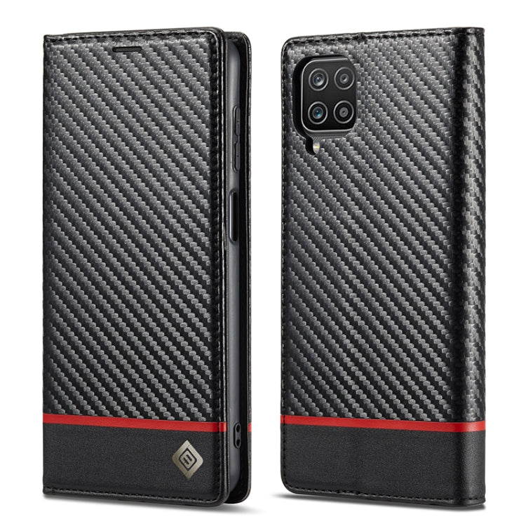 LC.IMEEKE Carbon Fiber PU + TPU Horizontal Flip Leather Case with Holder & Card Slot & Wallet, For Samsung Galaxy A12 5G, For Samsung Galaxy A22 4G, For Samsung Galaxy A22 5G, For Samsung Galaxy A32 4G, For Samsung Galaxy A51 4G / M40s...